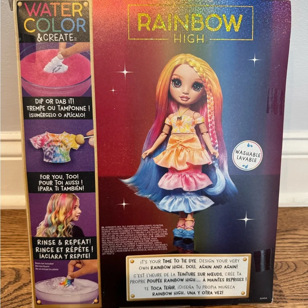 Rainbow High Watercolor Doll Set - White and Multicolor